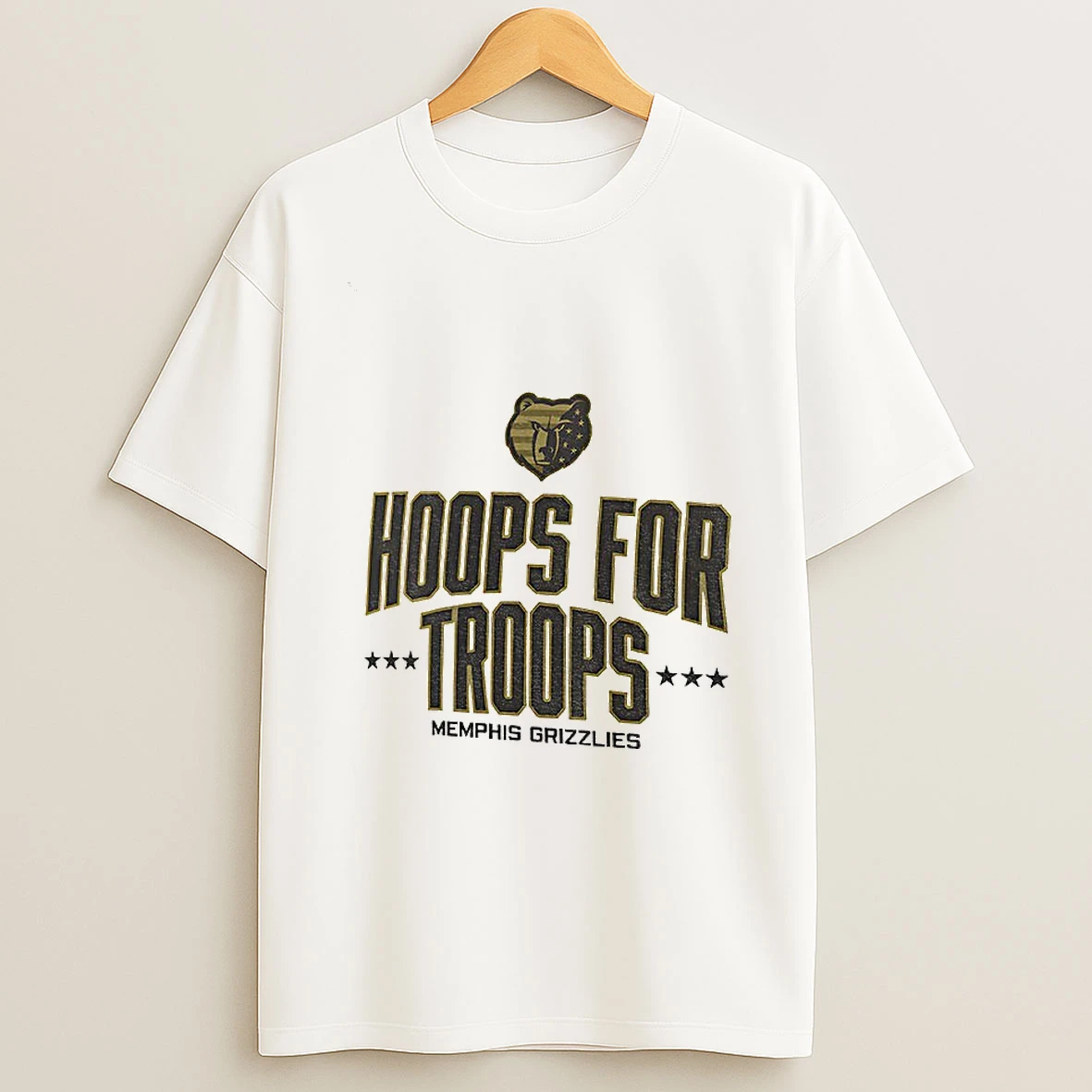 Memphis Grizzlies Basketball Nba Hoops For Troops Logo Tshirt Hoodie