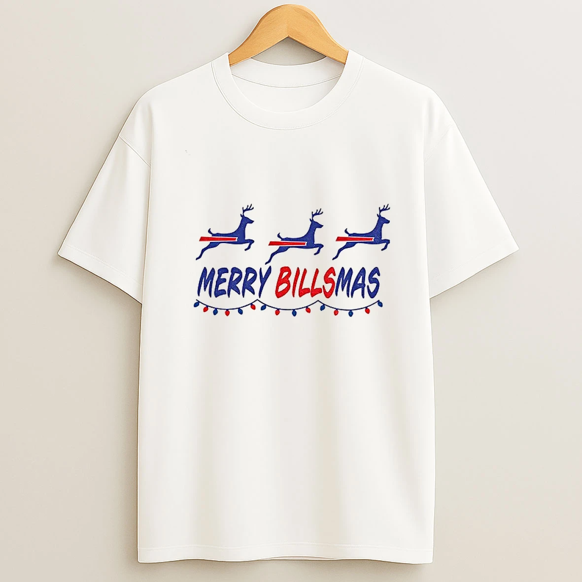 Merry Billsmas Reindeer Buffalo Bills Nfl Football Mascot 2025 Christmas Tshirt Hoodie