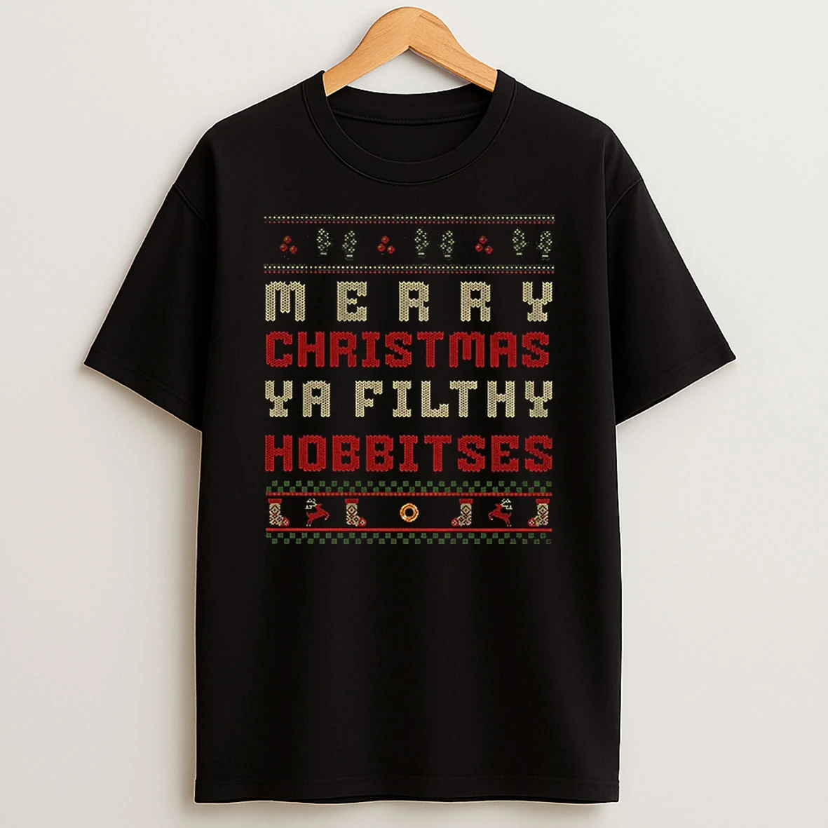 Merry Christmas Ya Filthy Hobbitses Lord Of The Rings Tshirt Hoodie