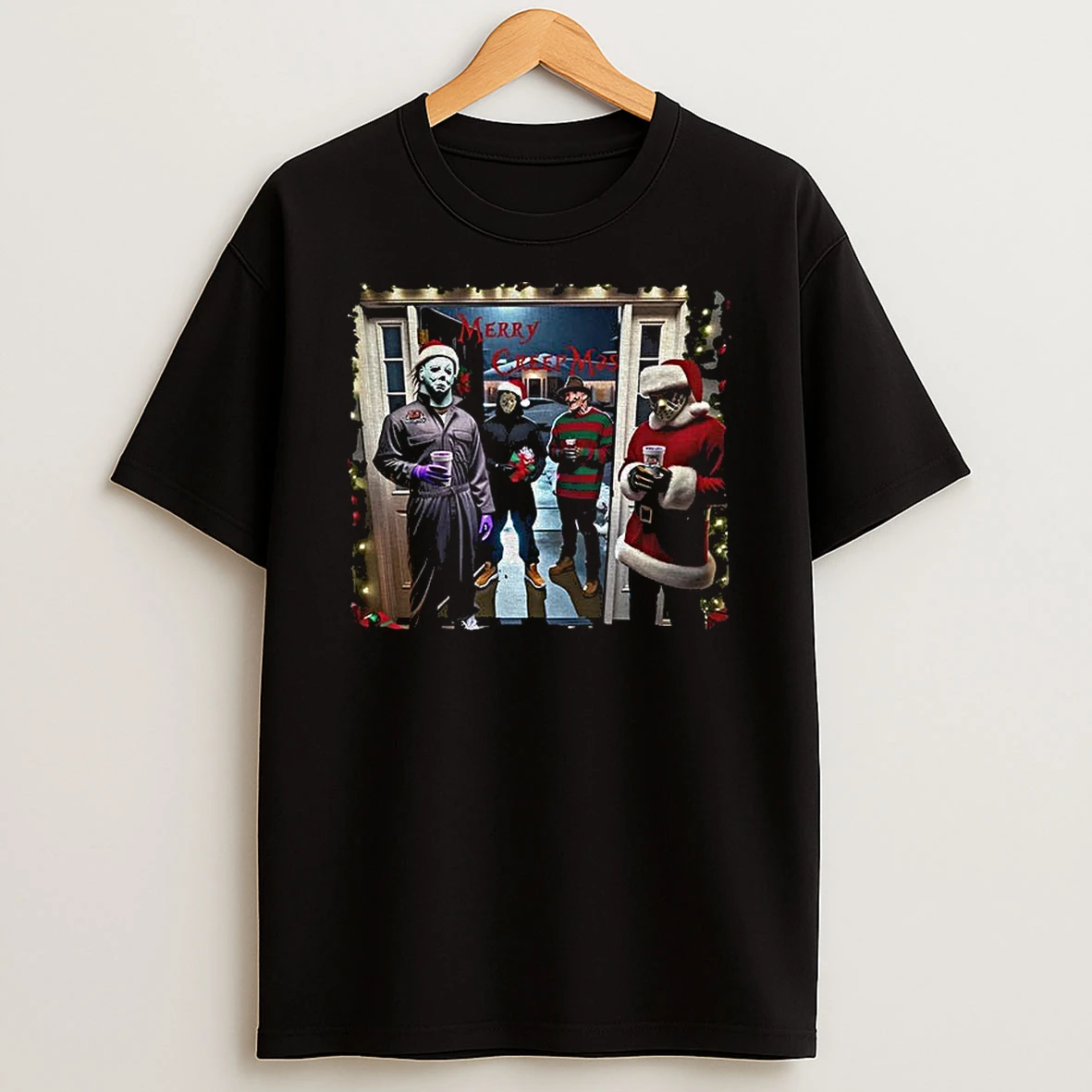 Merry Creepmas Michael Myers Horror Movie Santa Claus Merry Christmas Tshirt Hoodie