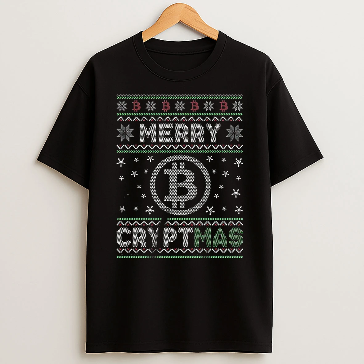 Merry Cryptmas Bitcoin Merry Christmas Tshirt Hoodie