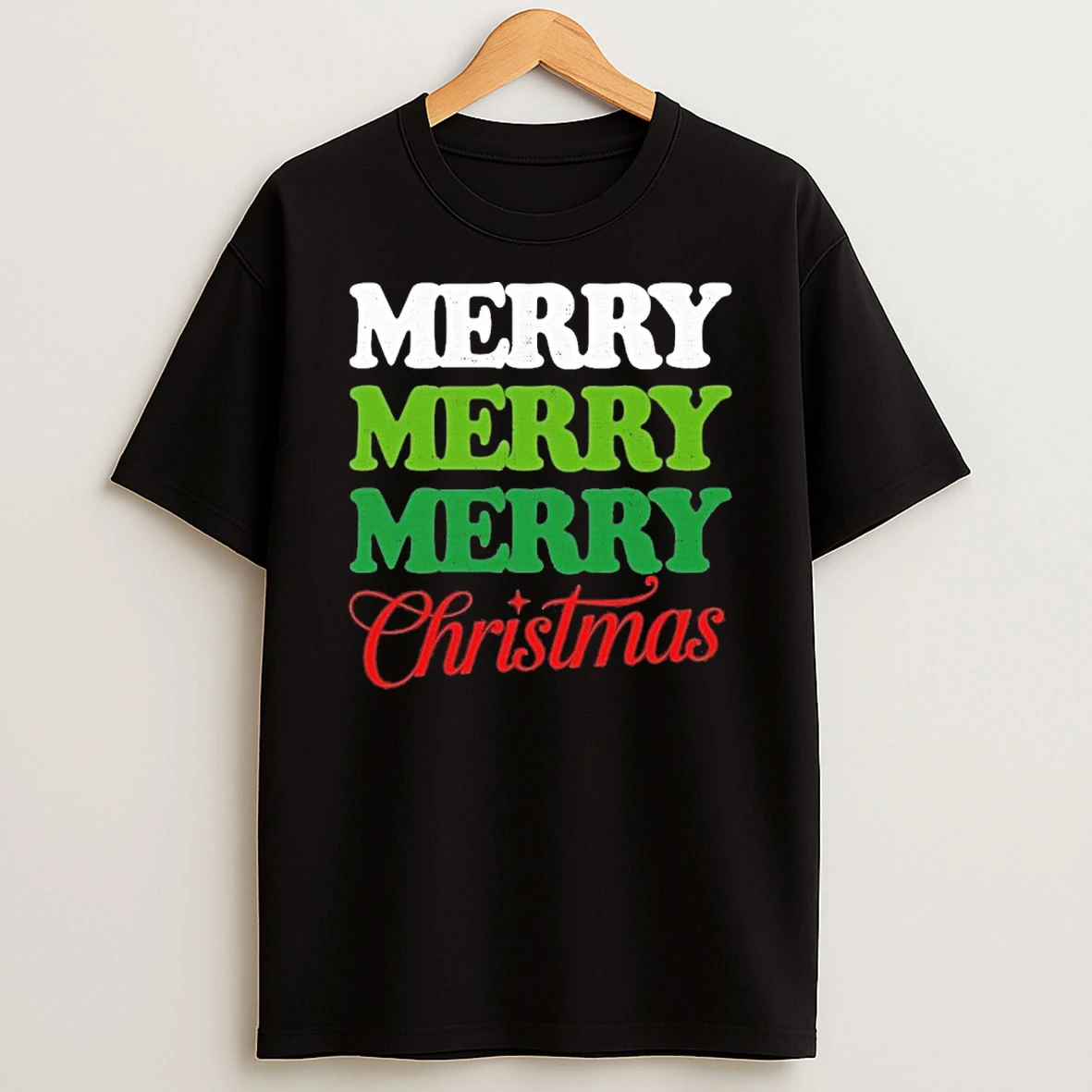 Merry Merry Merry Christmas Tshirt Hoodie