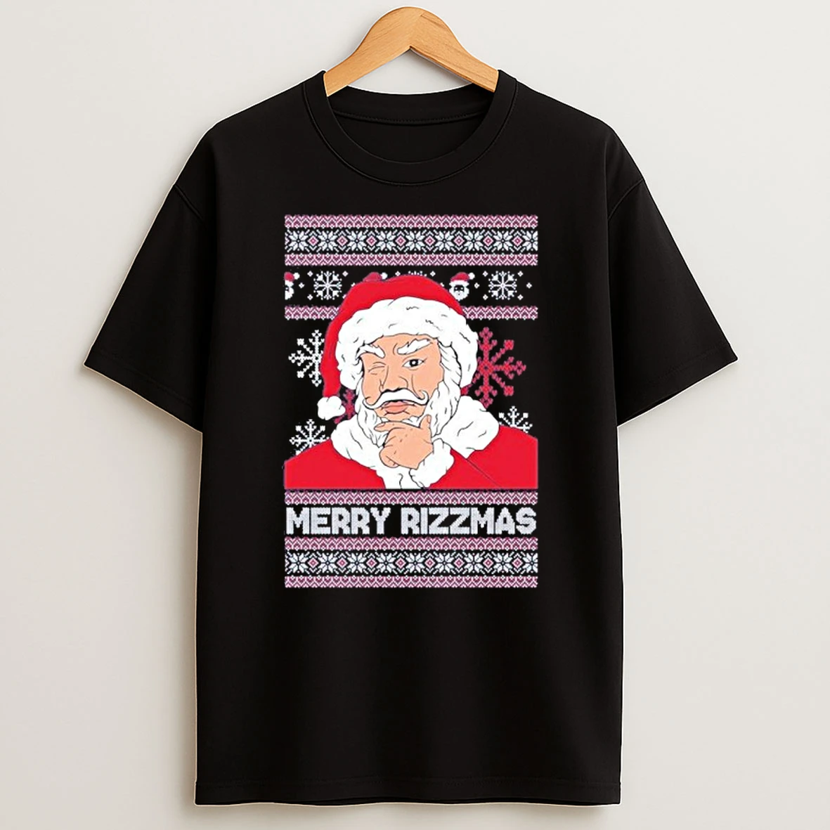 Merry Rizzmas Santa Claus Ugly Tshirt Hoodie