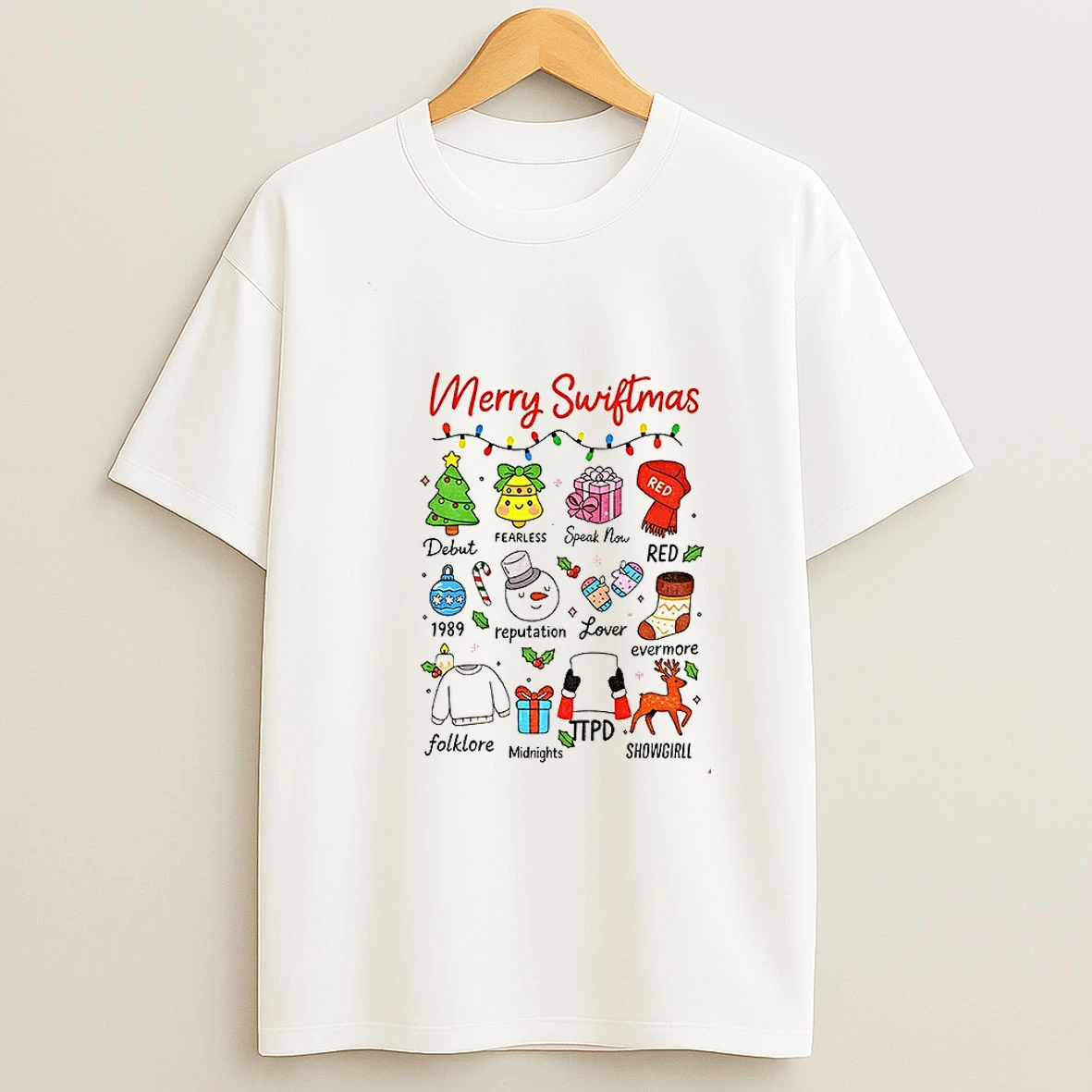 Merry Swiftmas Debut Fearless Speak Now Red 1989 Reputation Merry Christmas Tshirt Hoodie