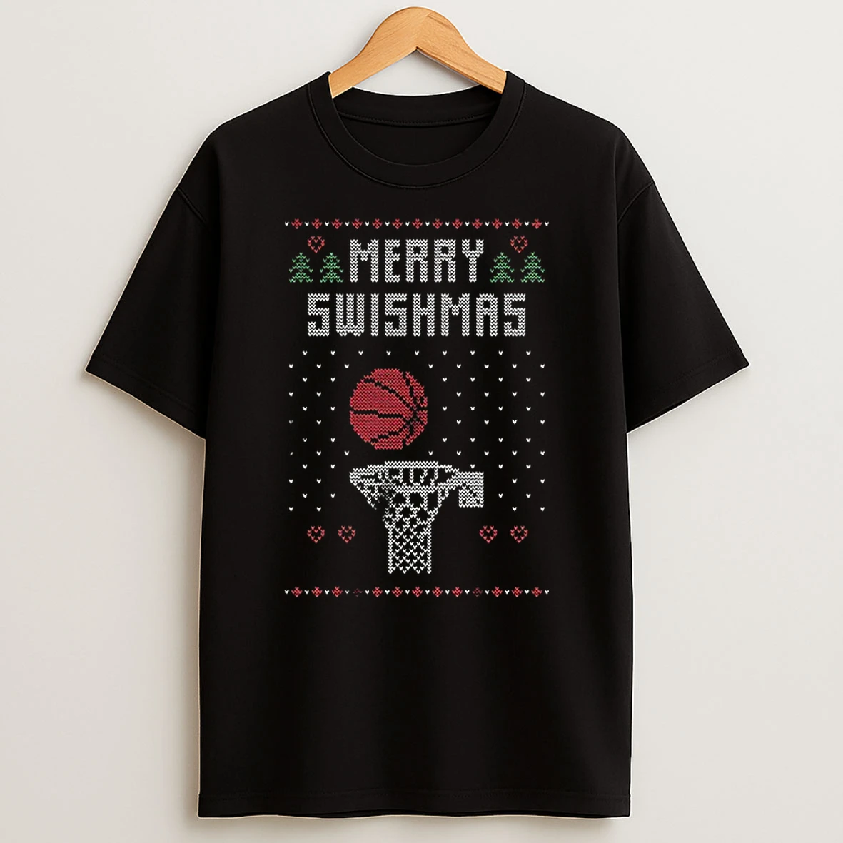Merry Swishmas Basketball Merry Christmas Tshirt Hoodie