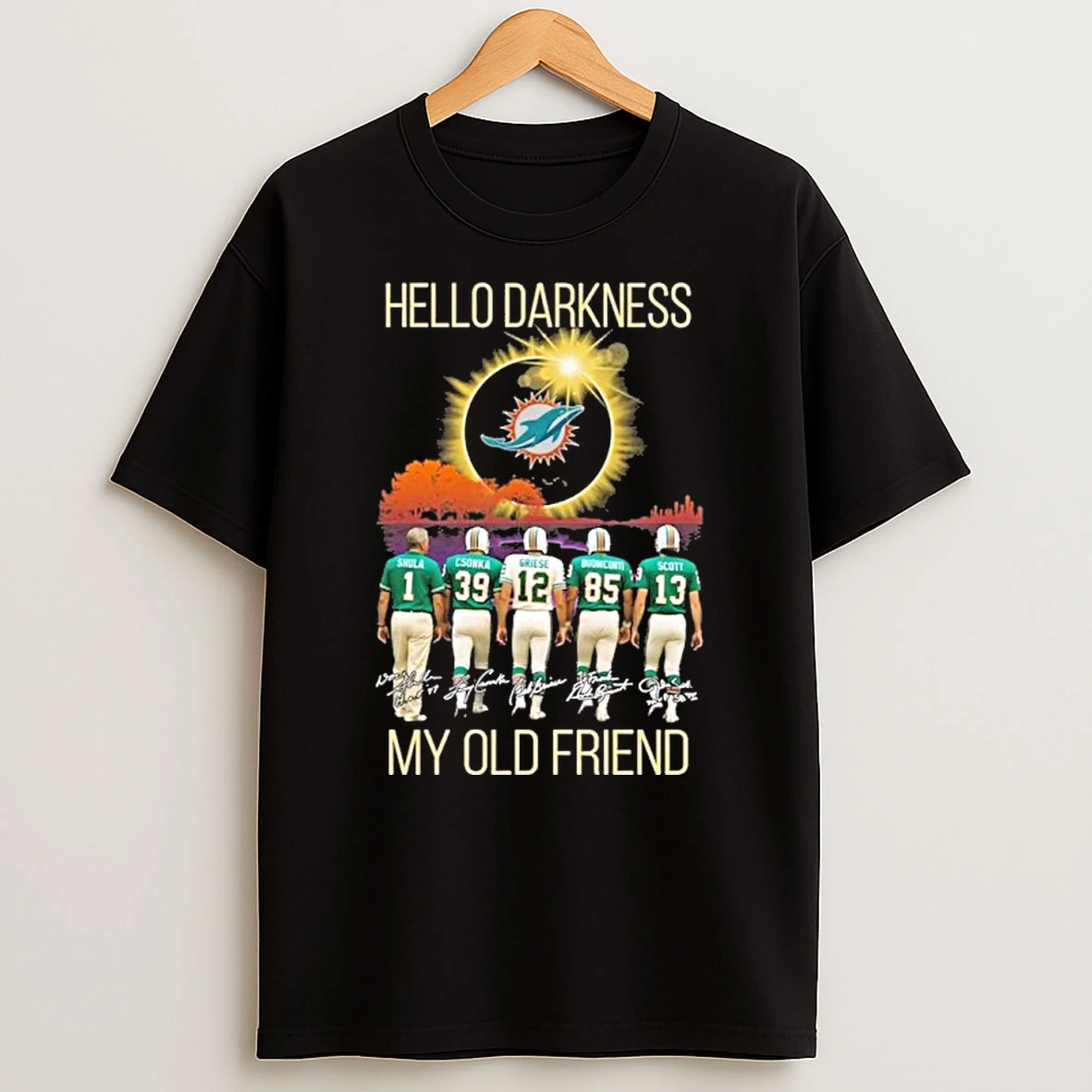 Miami Dolphins Hello Darkness My Old Friend Tshirt Hoodie
