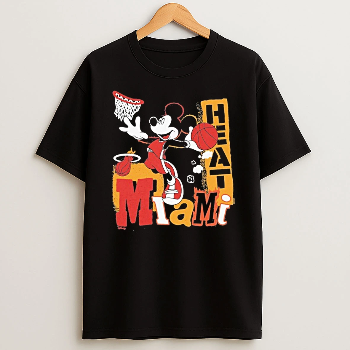 Miami Heat X Mickey Dunk Basketball Tshirt Hoodie