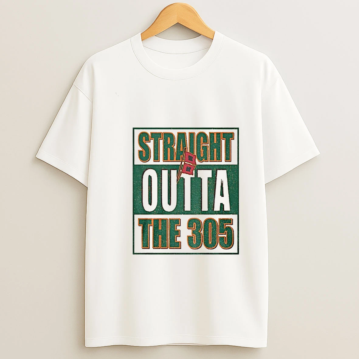 Miami Hurricanes Football Straight Outta The 305 Tshirt Hoodie