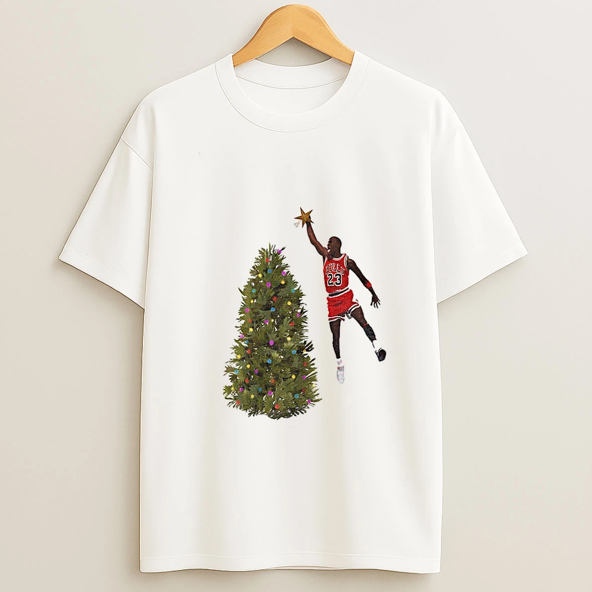 Michael Jordan Christmas Tree Chicago Bulls Basketball Nba Merry Christmas Tshirt Hoodie
