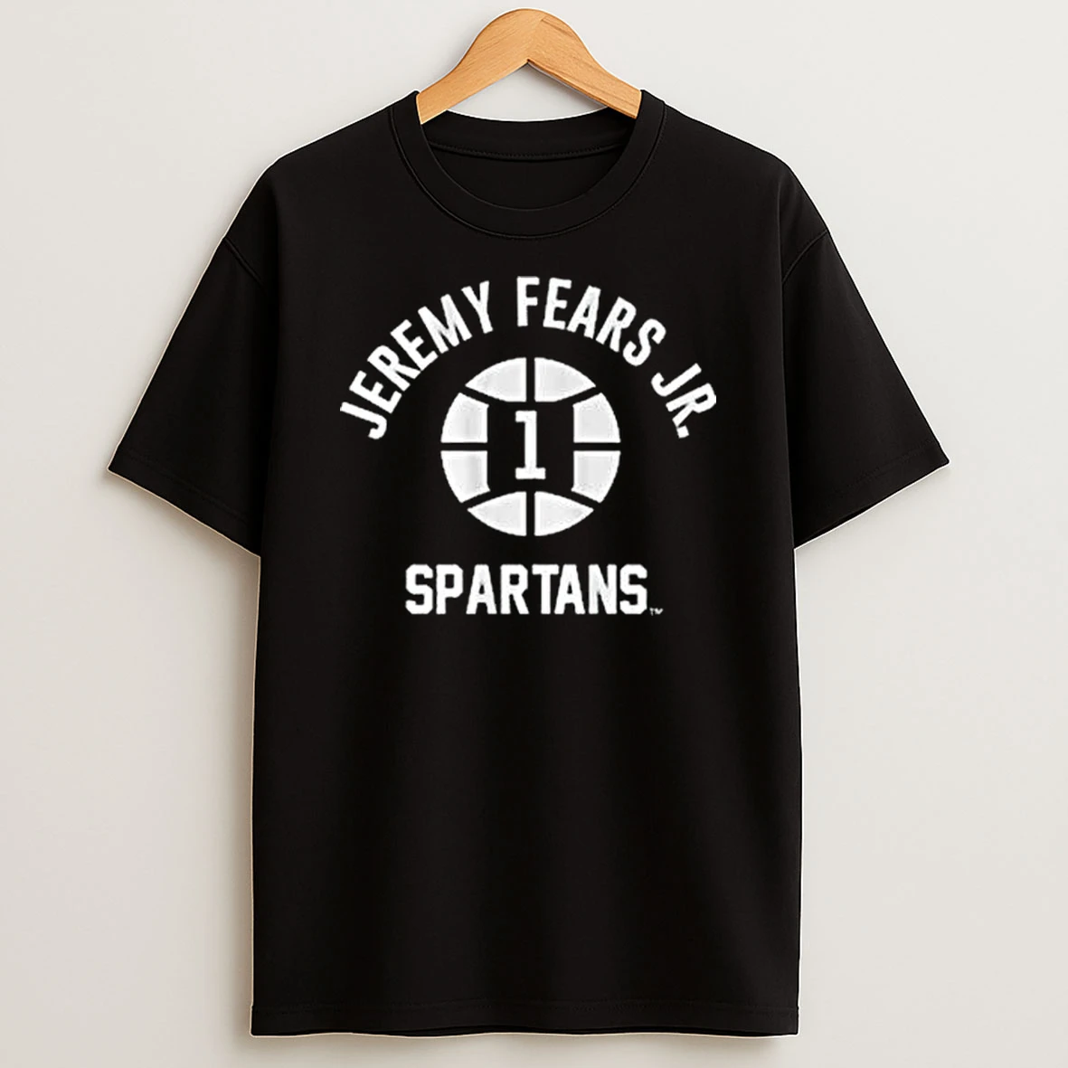 Michigan State Basketball Jeremy Fears Jr Name Number Ball Tshirt Hoodie
