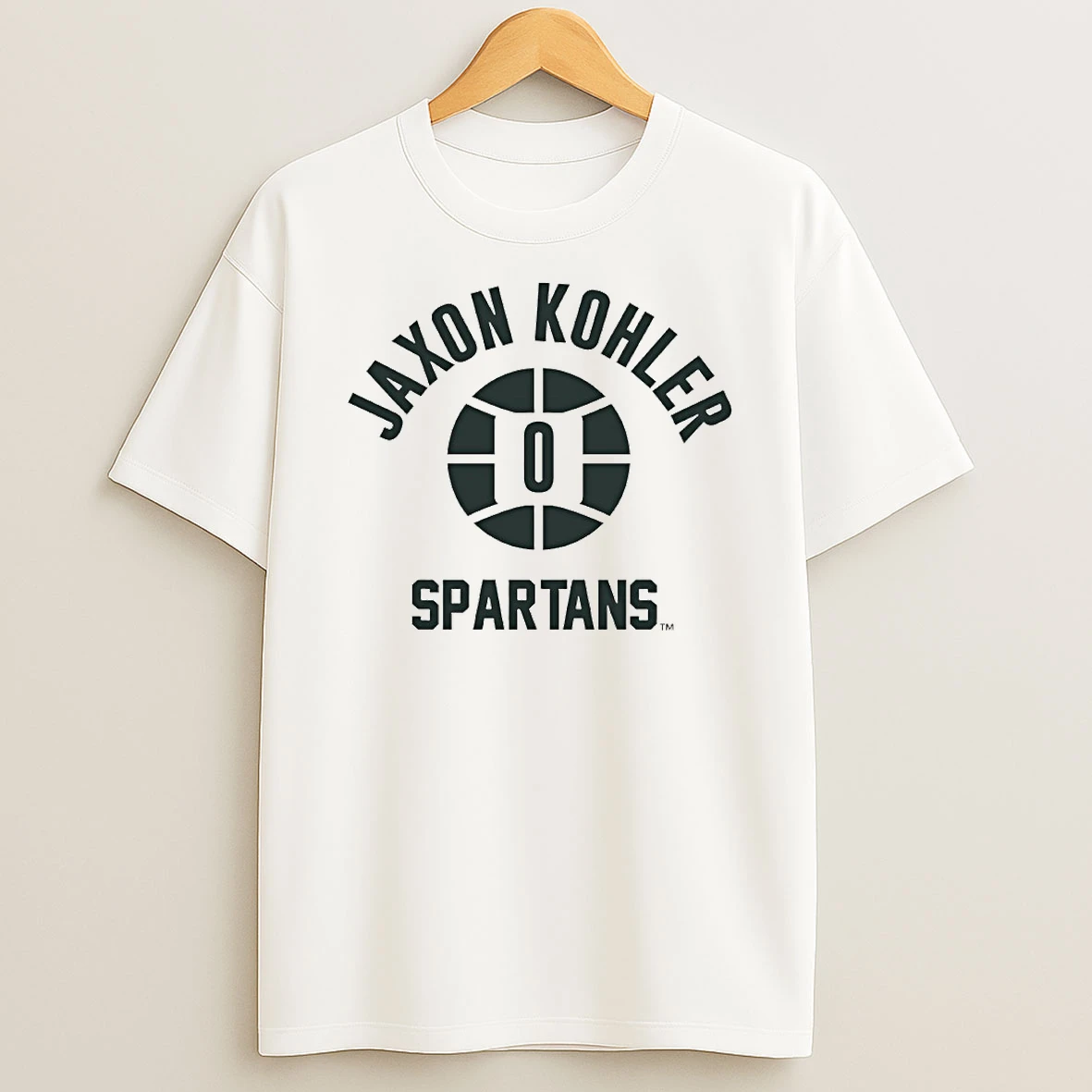 Michigan State Spartans Basketball Jaxon Kohler 0 Name Number Ball Circle Tshirt Hoodie