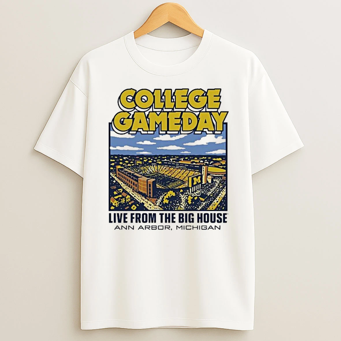 Michigan Wolverines College Gameday Live From The Big House Ann Arbor Michigan 2025 Tshirt Hoodie
