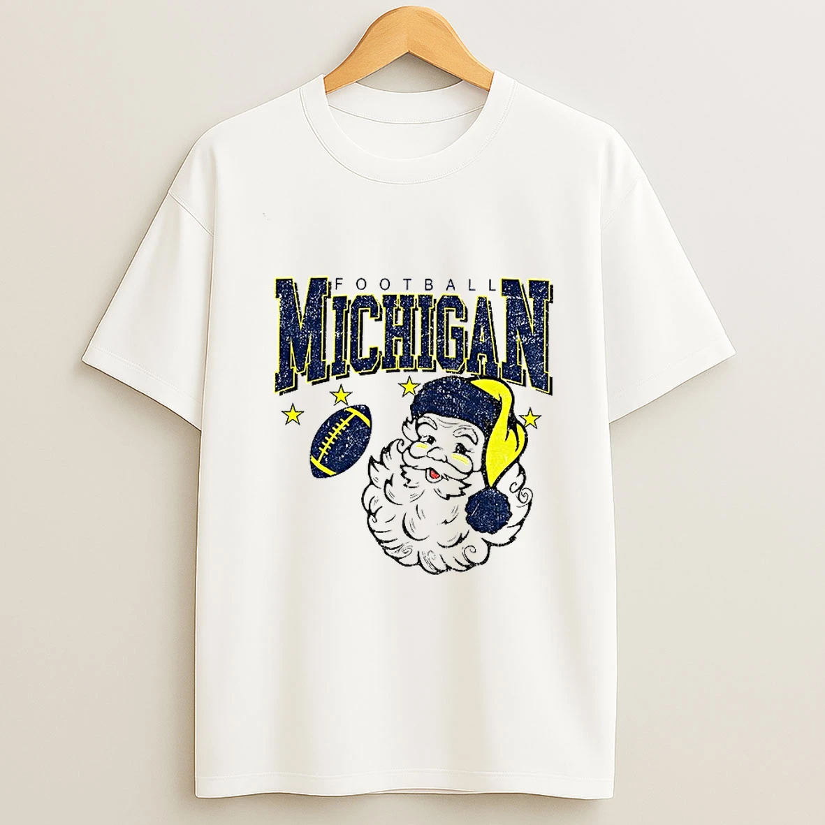 Michigan Wolverines Football Santa Claus Nfl Christmas Tshirt Hoodie