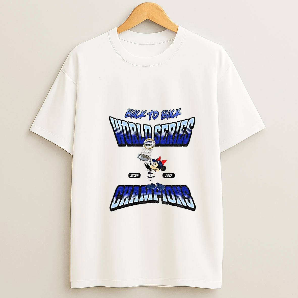 Mickey Minnie Hosting Trophy Los Angeles Dodgers Back To Back World Series Champions 2024 2025 Tshirt Hoodie