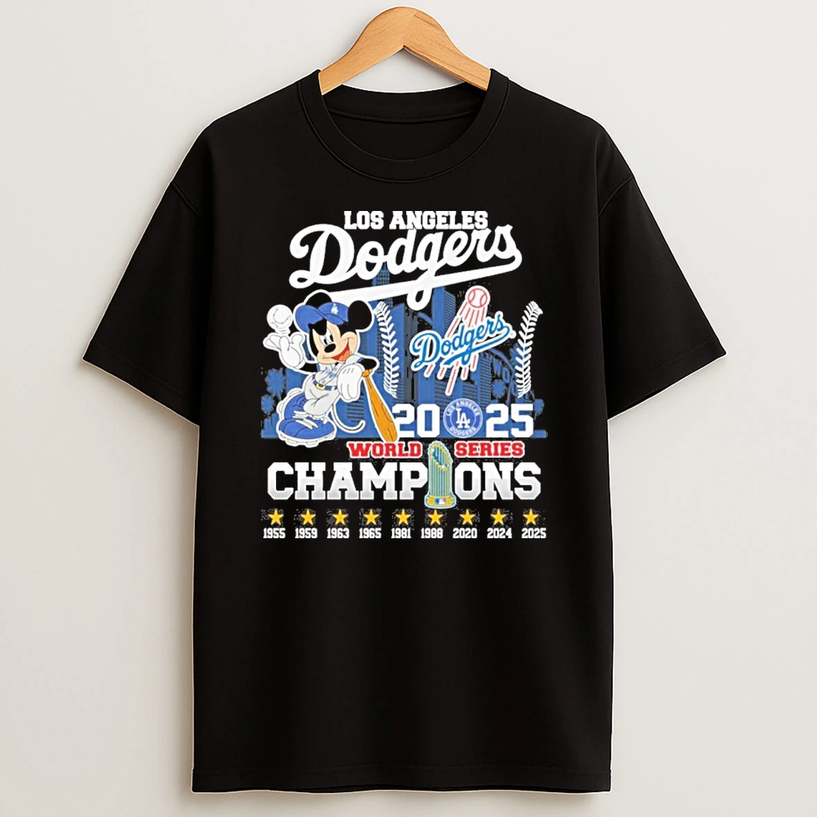 Mickey Mouse X La Dodgers 2022 World Series Champions Tshirt Hoodie