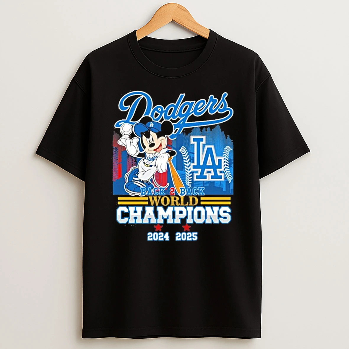 Mickey Mouse X La Dodgers Back 2 Back World Champions Tshirt Hoodie