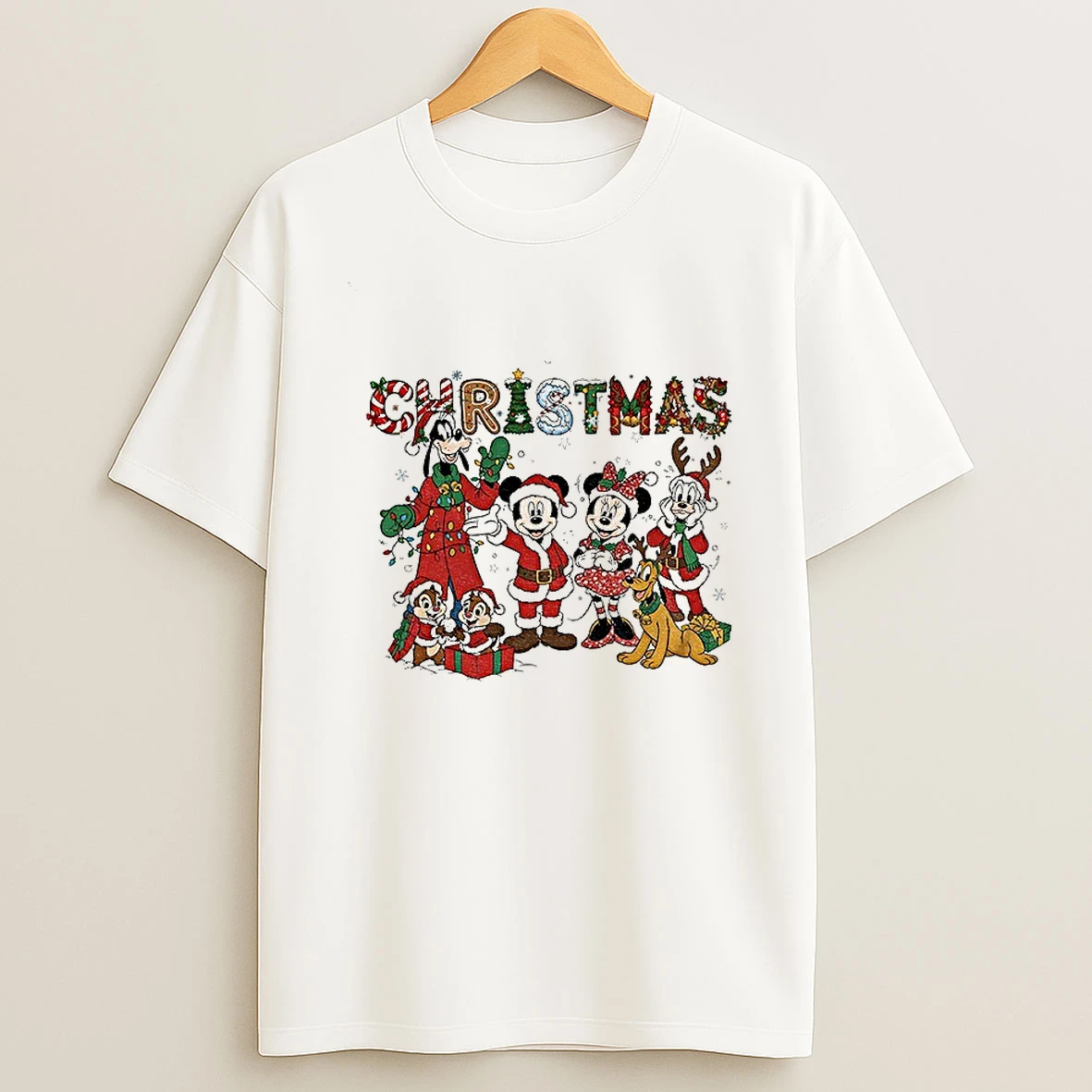 Mickey Mouse And Friends Family Xmas Merry Christmas Tshirt Hoodie