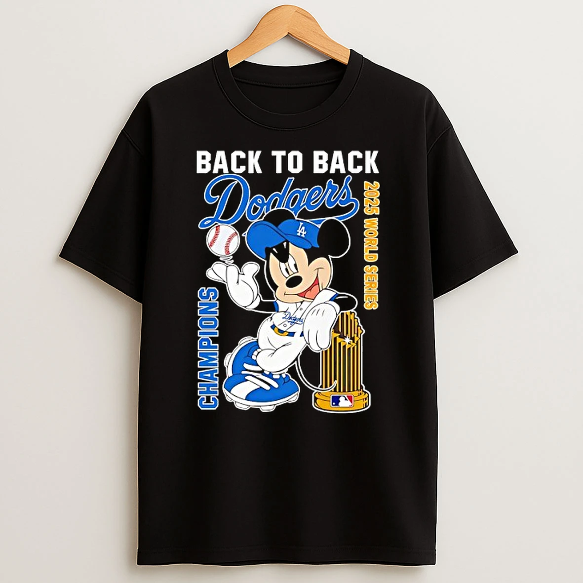 Mickey Mouse Back To Back Los Angeles Dodgers 2025 World Series Champions Tshirt Hoodie