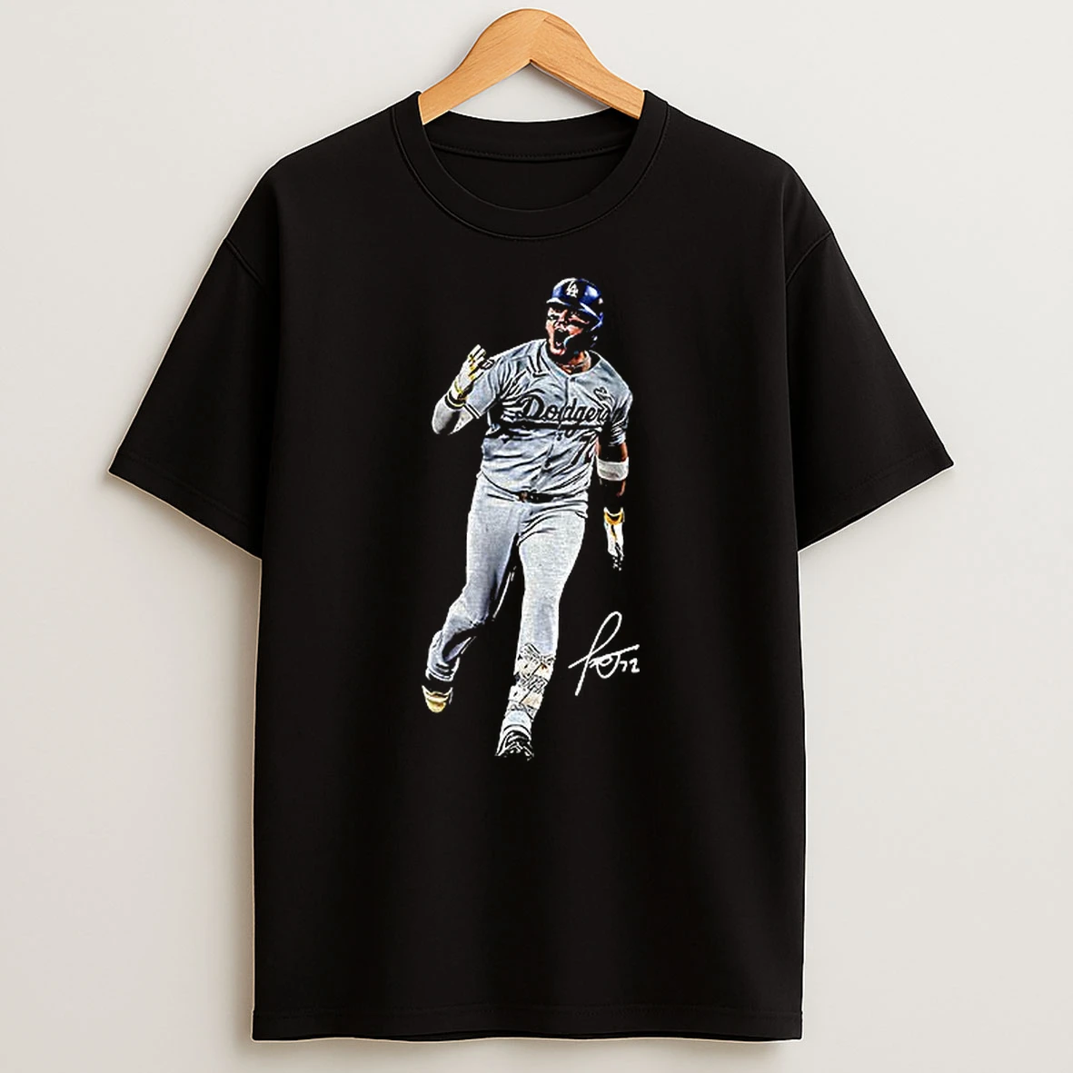 Miguel Rojas Running Los Angeles Dodgers Mlb Baseball Signature Tshirt Hoodie