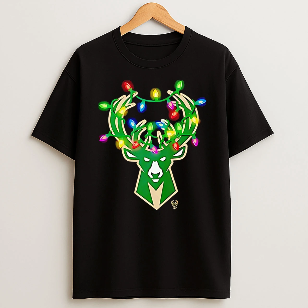Milwaukee Bucks Logo Lights Merry Christmas Tshirt Hoodie