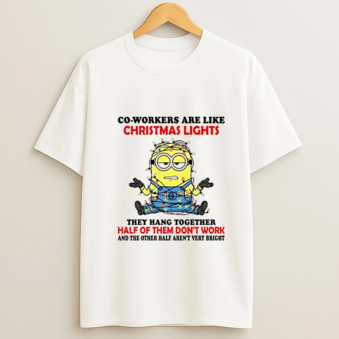 Minion Christmas Tree Co Workers Are Like Christmas Lights They Hang Together Merry Christmas Tshirt Hoodie