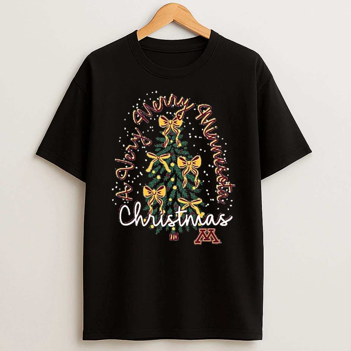 Minnesota Golden Gophers Christmas Tree Holiday Tshirt Hoodie