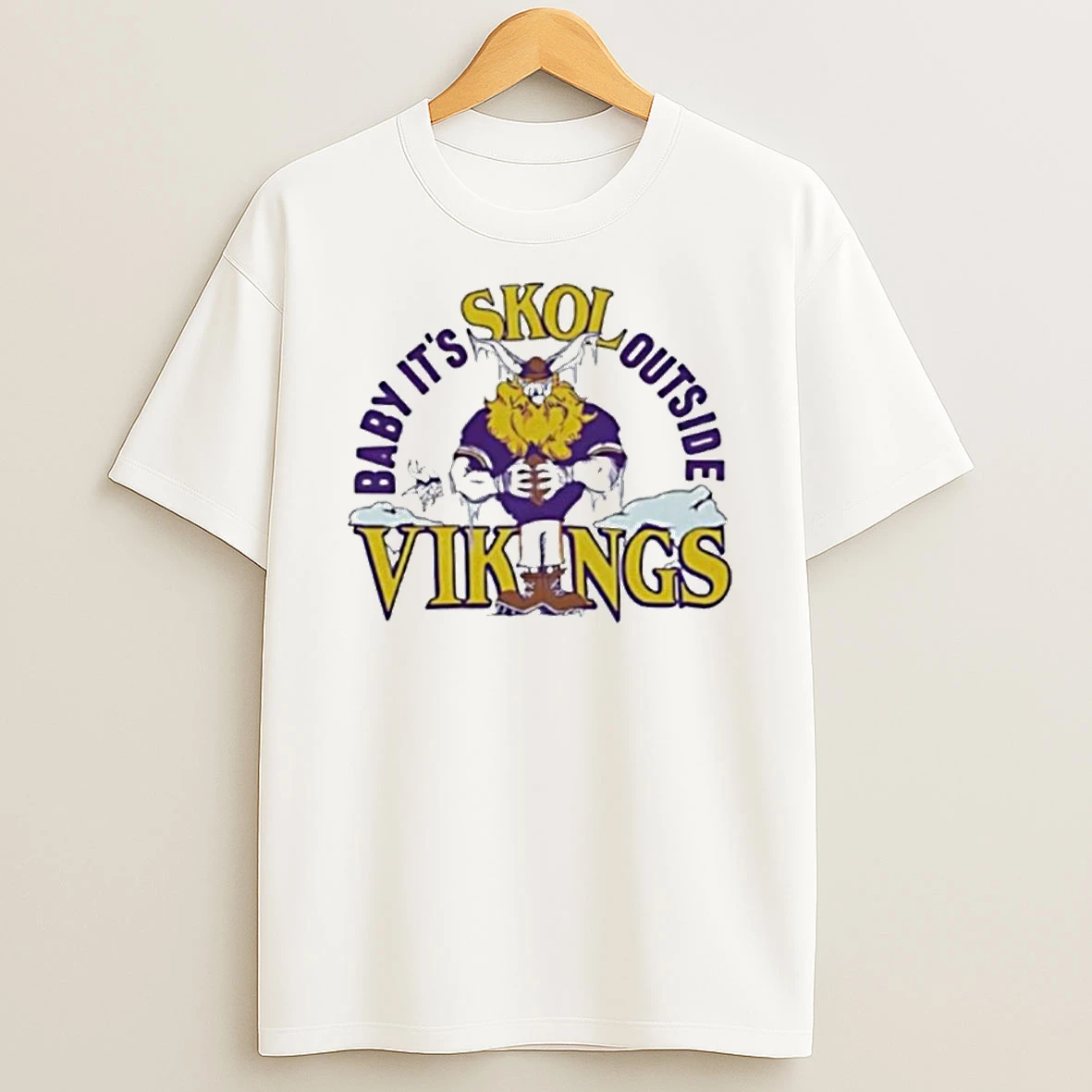 Minnesota Vikings Baby Its Skol Outside Vikings Tshirt Hoodie