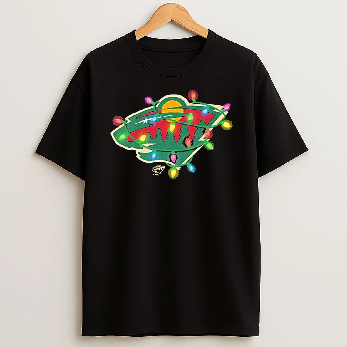 Minnesota Wild Logo Lights Christmas Tshirt Hoodie