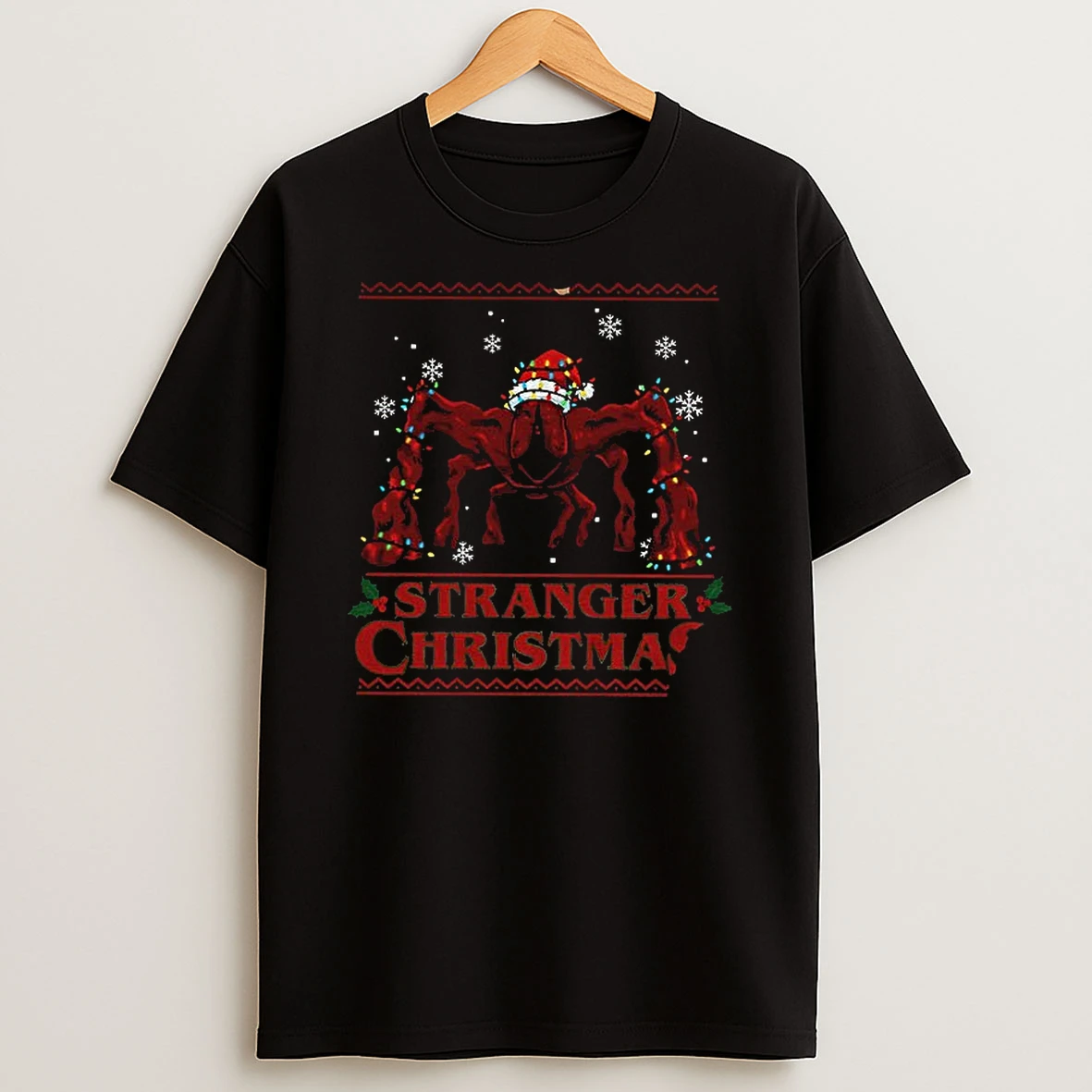 Monster From Upside Down Stranger Christmas Tshirt Hoodie
