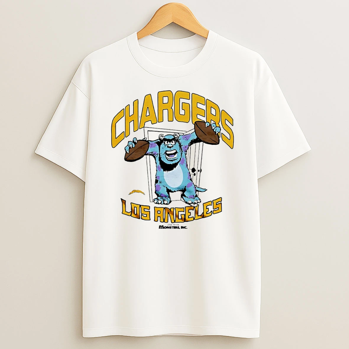 Monsters Inc Sully X Los Angeles Chargers Nfl Circle Tshirt Hoodie