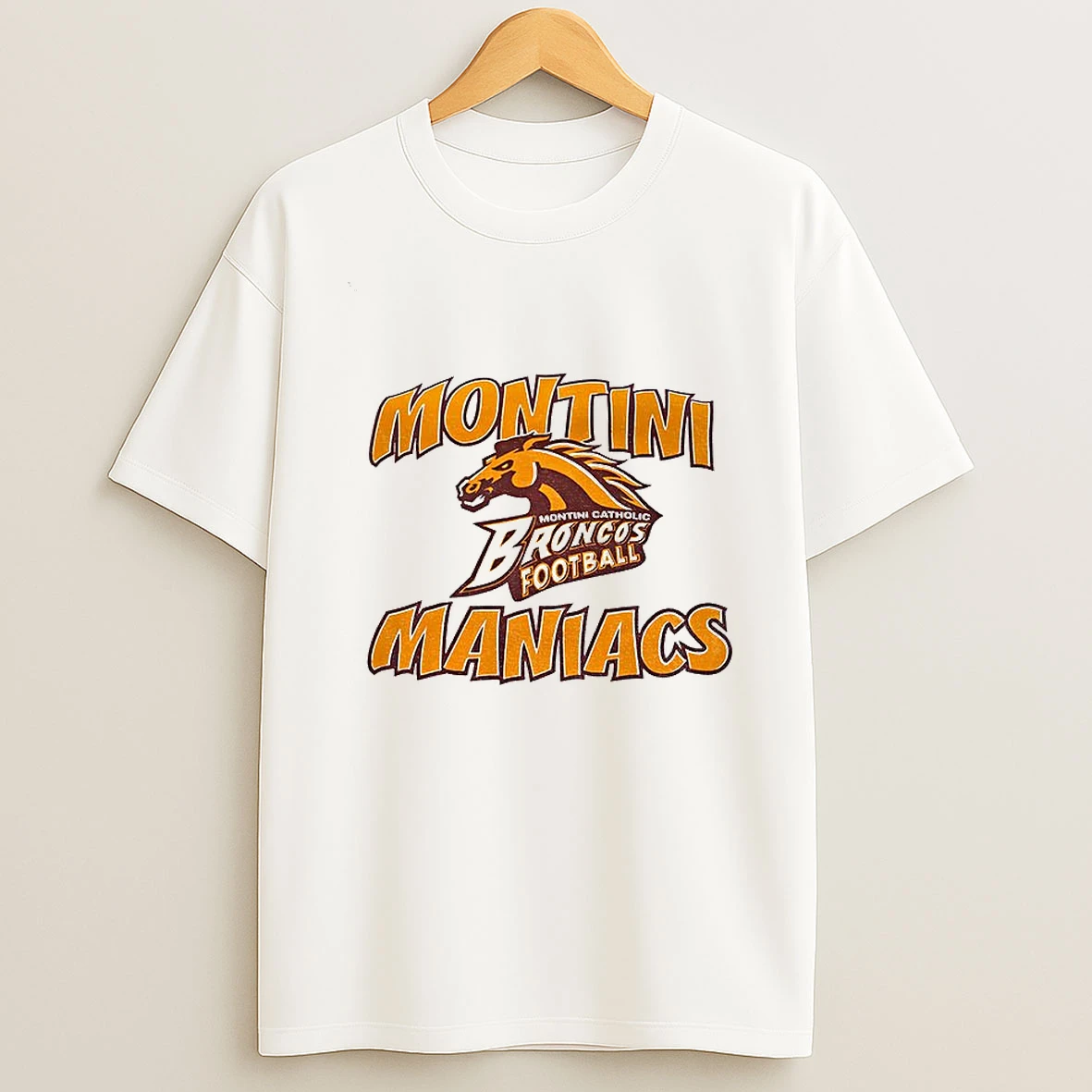 Montini Catholic Broncos Football Montini Maniacs Logo Tshirt Hoodie