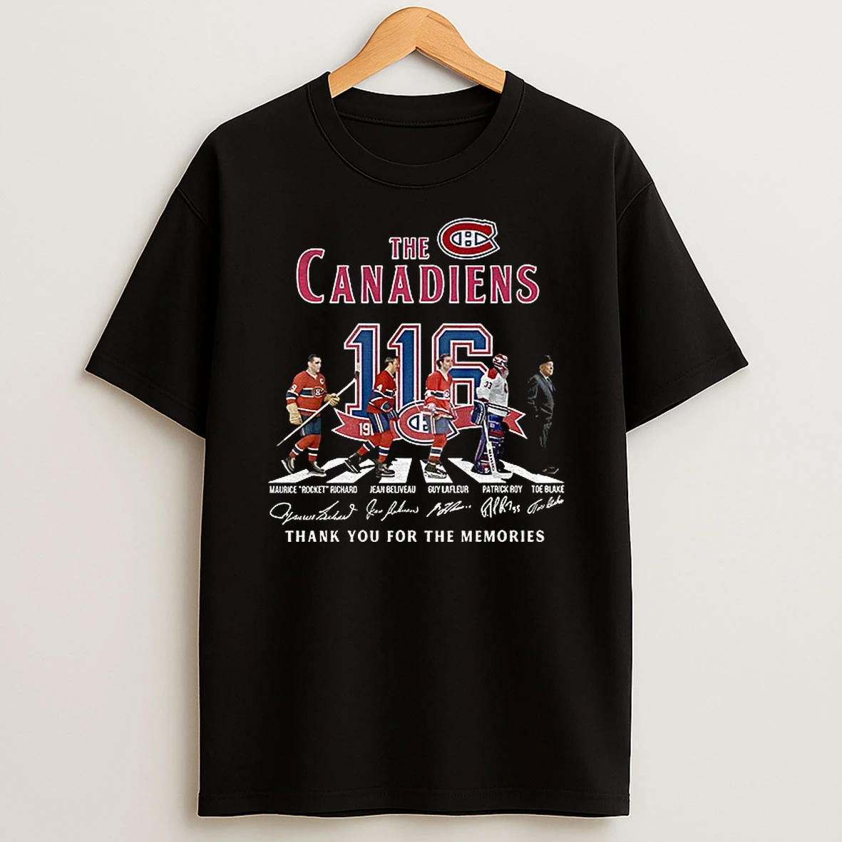 Montreal Canadiens 116th Anniversary 1909 2025 Abbey Road Thank You For The Memories Signatures Tshirt Hoodie