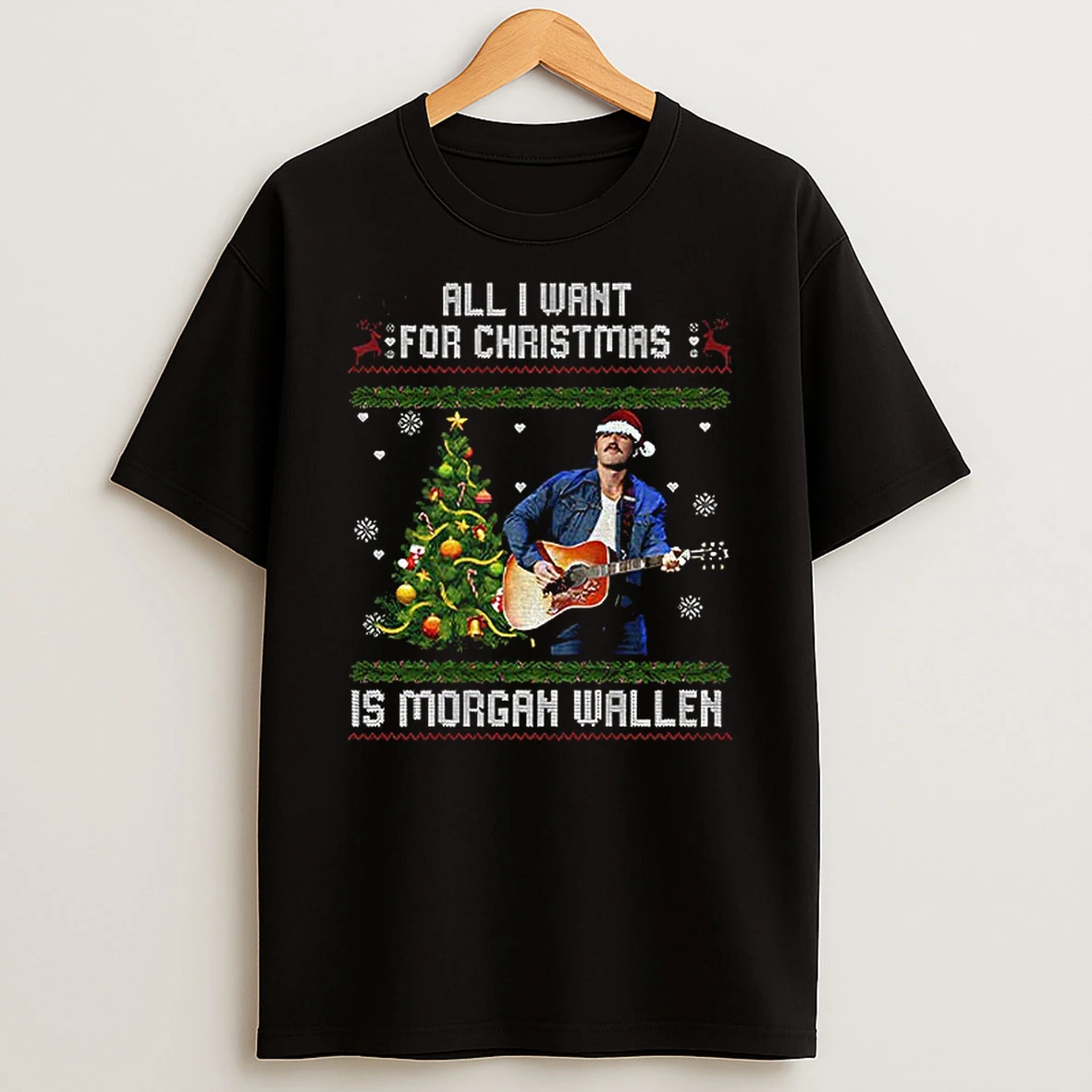 Morgan Wallen All I Want For Christmas Is Morgan Wallen Merry Christmas Tshirt Hoodie