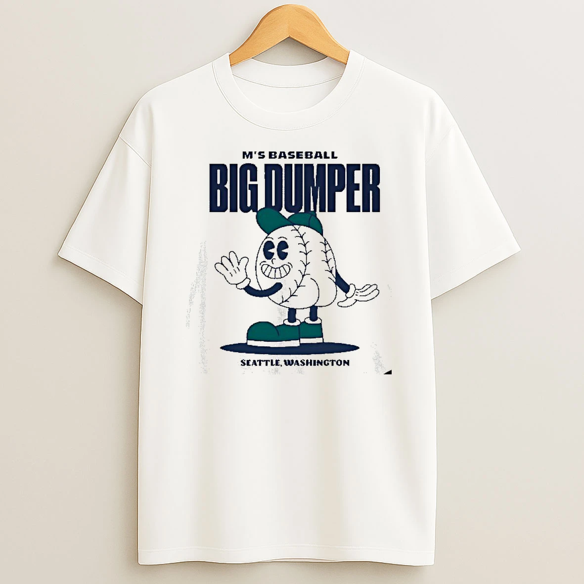 Ms Baseball Big Dumper Seattle Mariners Cal Raleigh Superstar Cartoon Tshirt Hoodie