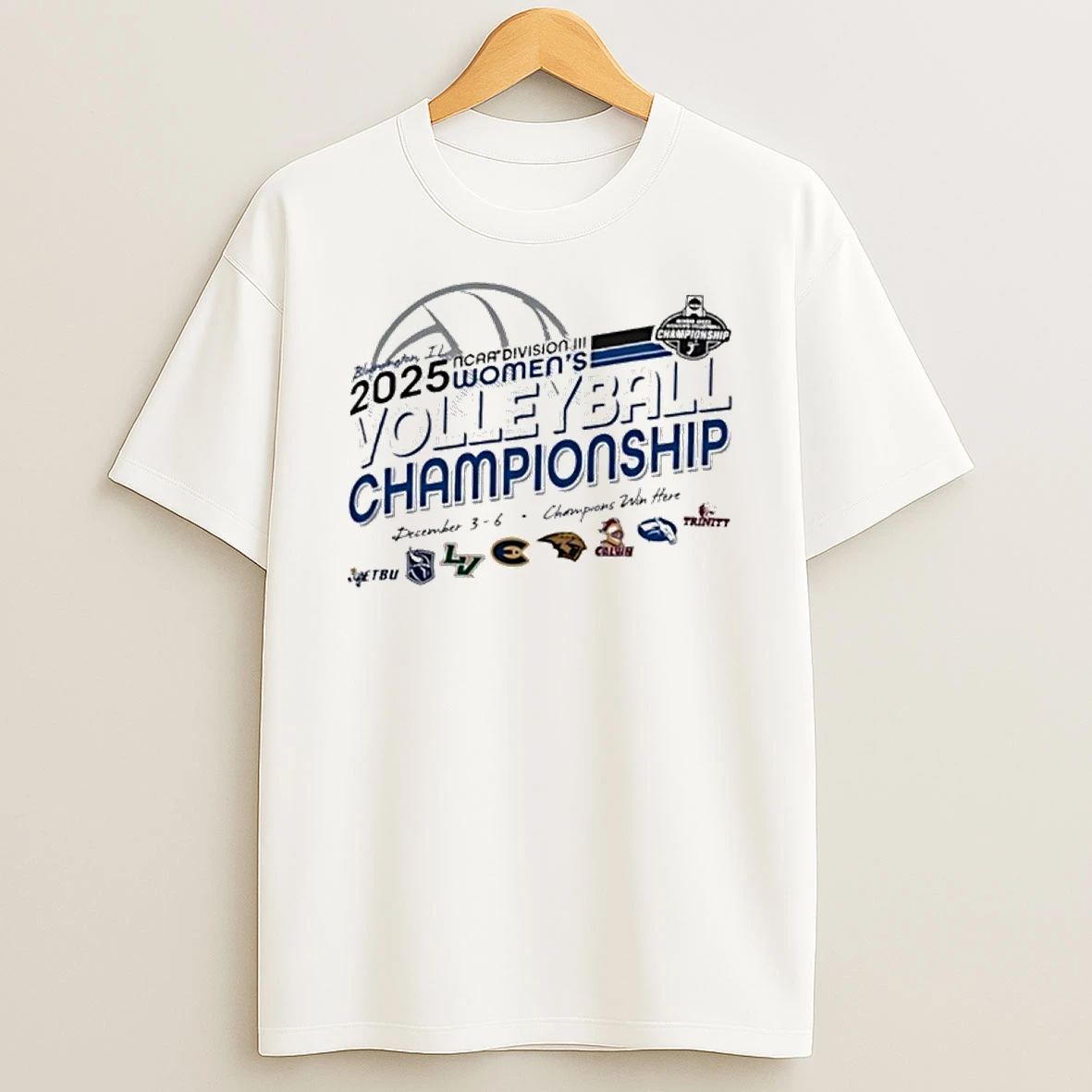 Ncaa D3 Volleyball Championship 2025 8 Team Logos Tshirt Hoodie
