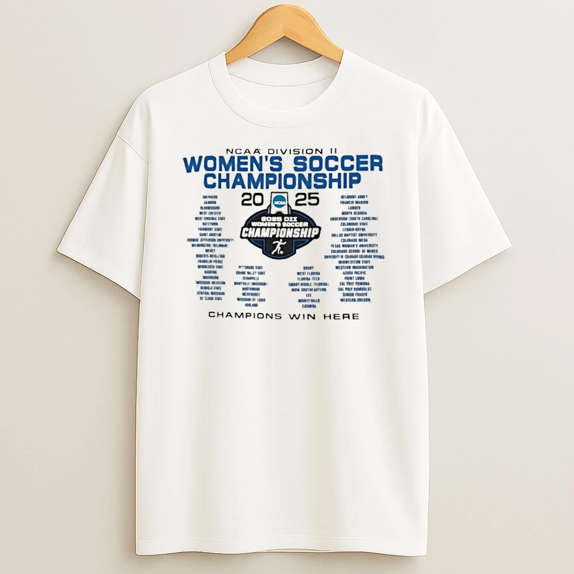 Ncaa Dii Womens Soccer Championship 2025 Tshirt Hoodie