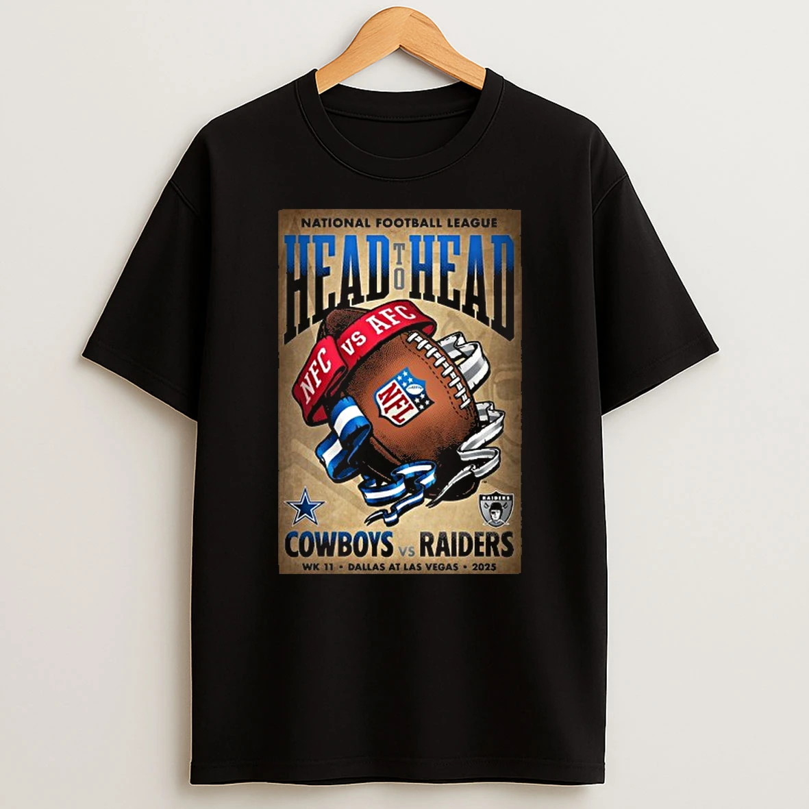 Nfl Head To Head Cowboys Vs Raiders Week 11 2025 Tshirt Hoodie