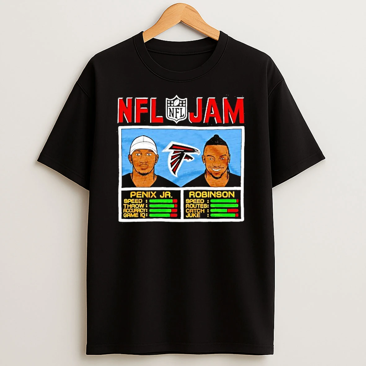 Nfl Jam Atlanta Falcons Michael Penix Jr And Bijan Robinson Tshirt Hoodie
