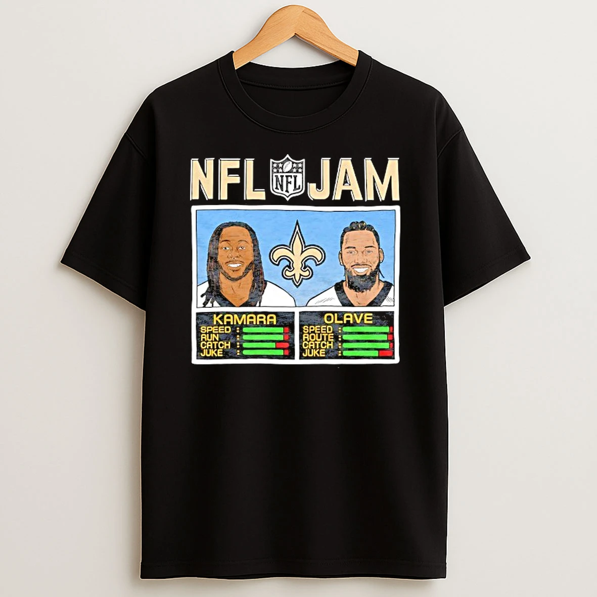 Nfl Jam New Orleans Saints Alvin Kamara And Chris Olave Tshirt Hoodie