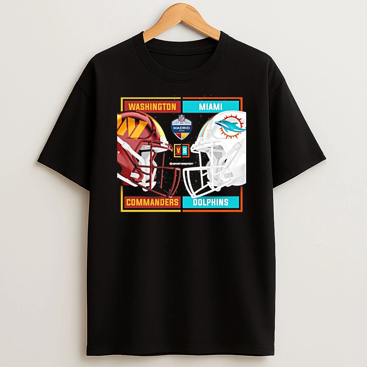 Nfl Madrid Commanders Vs Dolphins Helmet Sunday November 16 Tshirt Hoodie