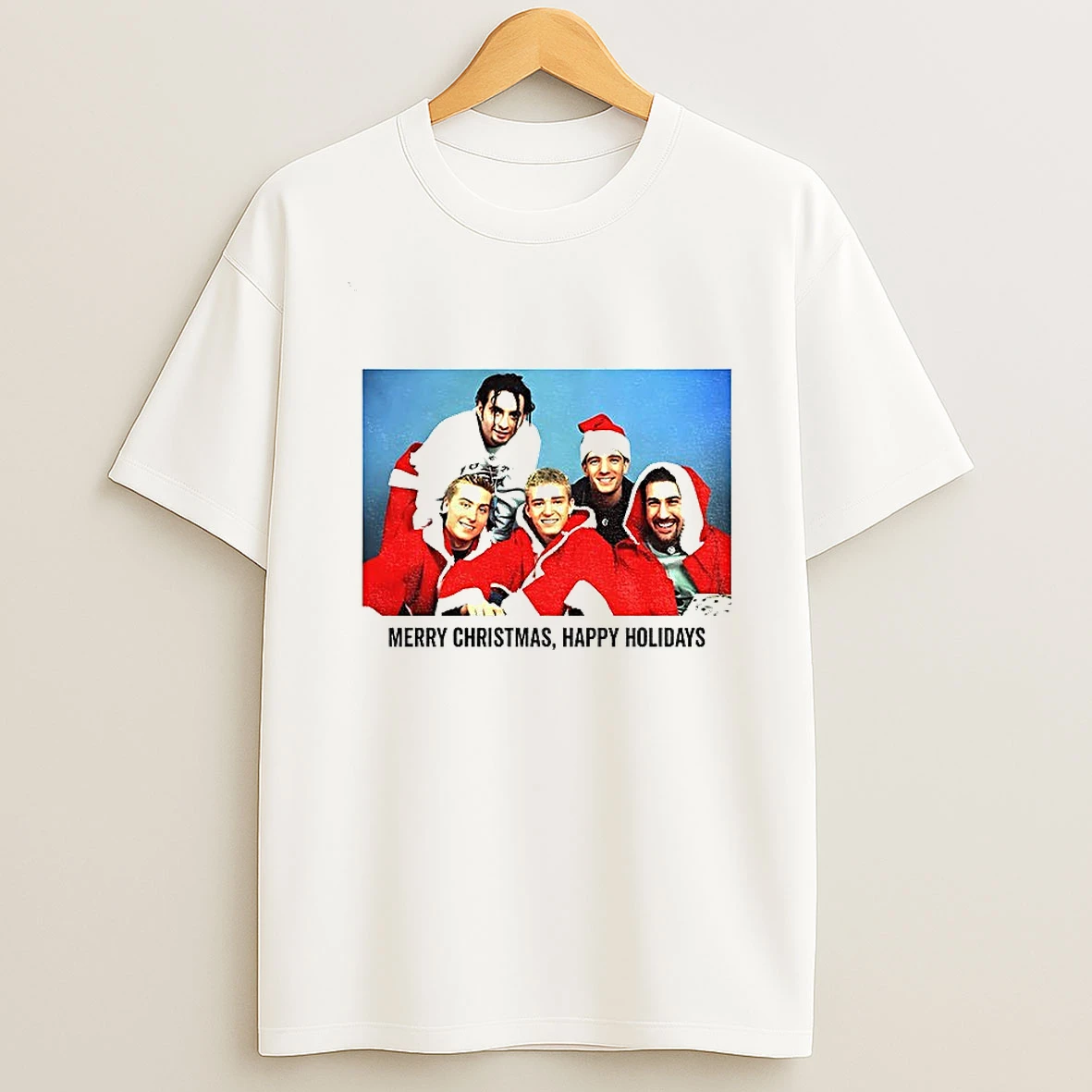 Nsync Boy Band Merry Christmas Happy Holidays Tshirt Hoodie