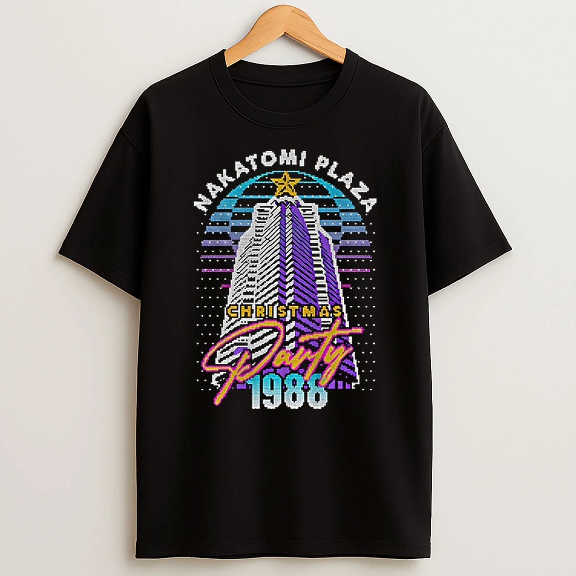 Nakatomi Plaza Party 1988 Christmas Xmas Funny 80s Die Movie Tshirt Hoodie
