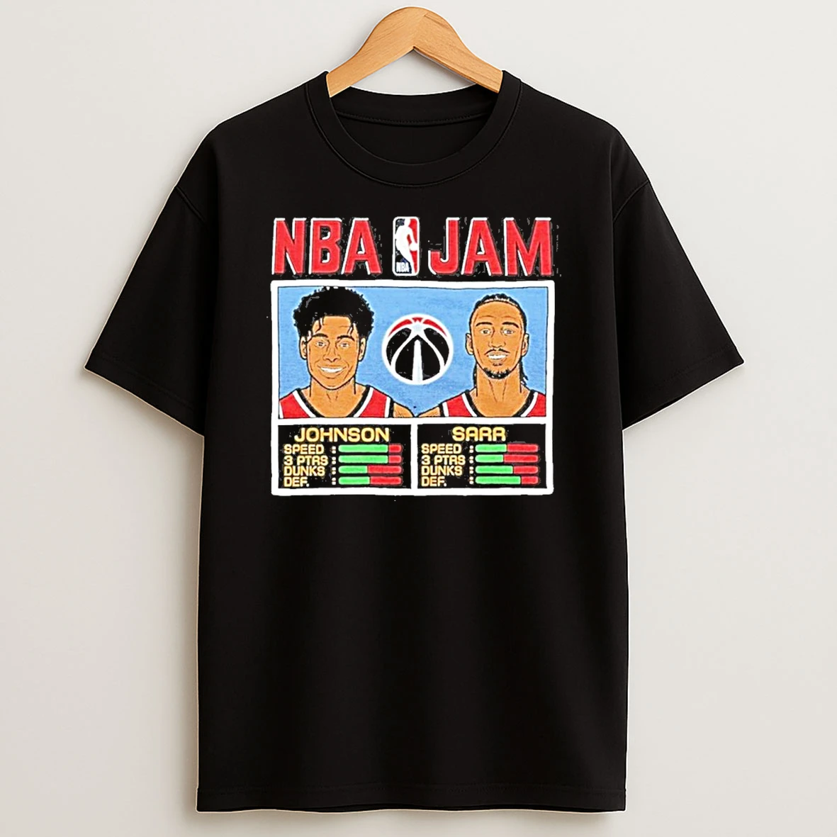 Nba Jam Wizards Aj Johnson And Alex Sarr Tshirt Hoodie
