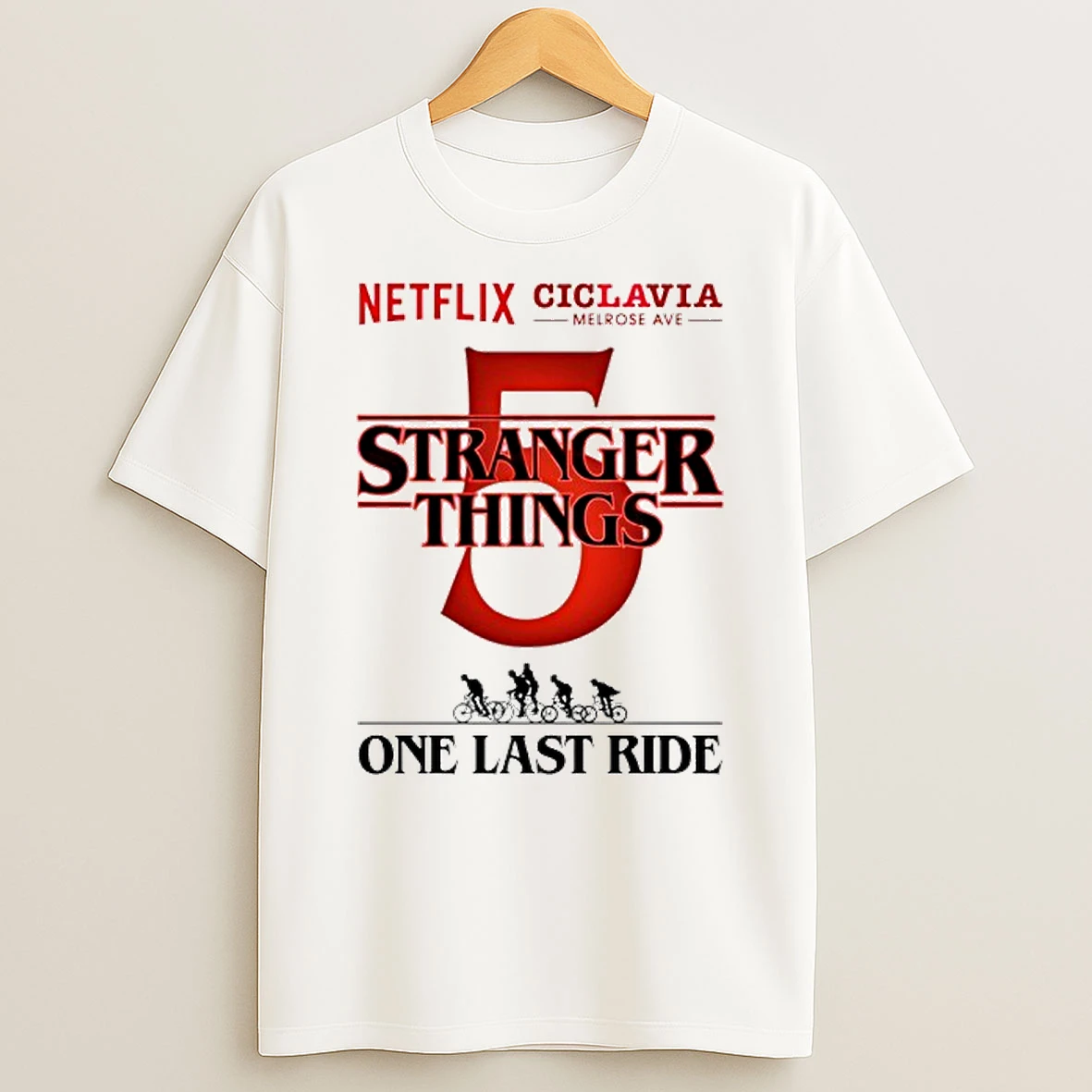 Netflix X Ciclavia Melrose Ave Stranger Things 5 One Last Ride Tshirt Hoodie