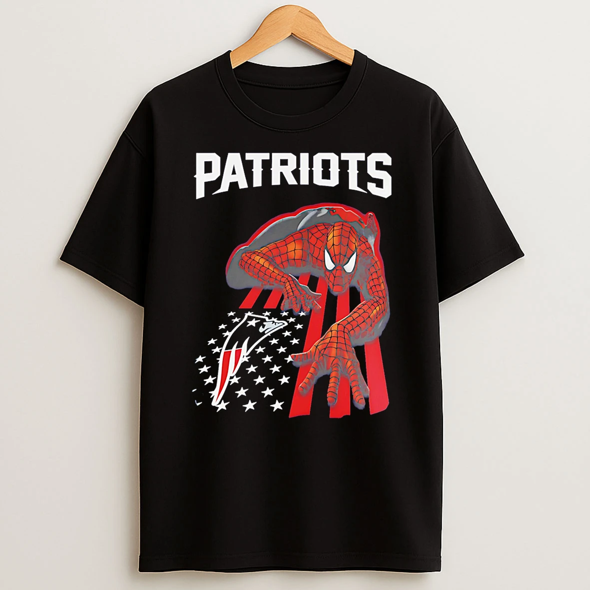 New England Patriots Spiderman America Flag Tshirt Hoodie