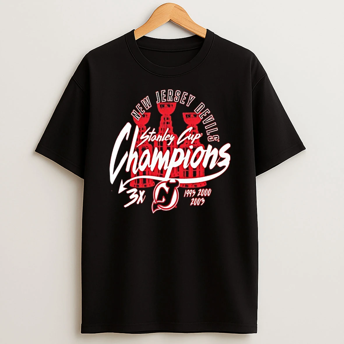 New Jersey Devils 3x Stanley Cup Champions Tshirt Hoodie