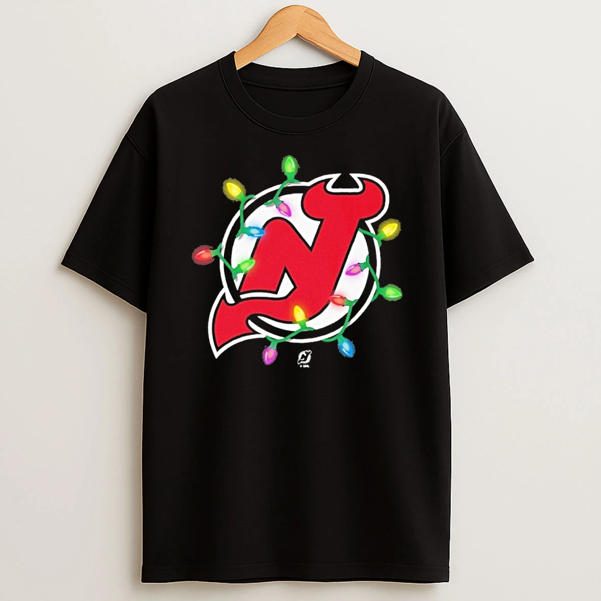 New Jersey Devils Logo Lights Christmas Tshirt Hoodie
