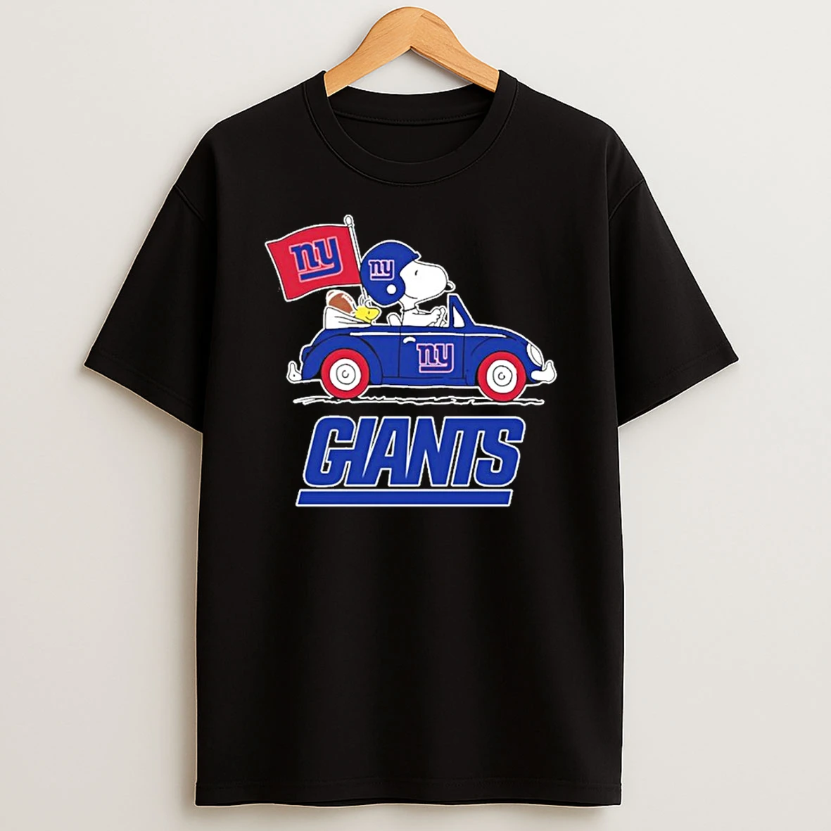 New York Giants Football X Snoopy Drive Car Tshirt Hoodie