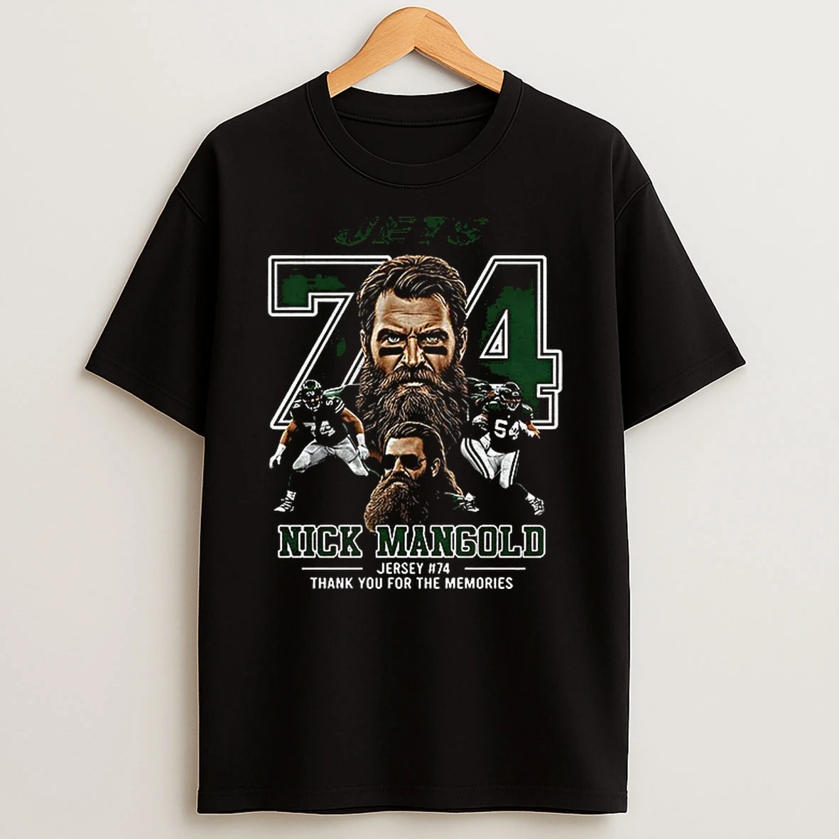 New York Jets 74 Nick Mangold Thank You For The Memories Tshirt Hoodie