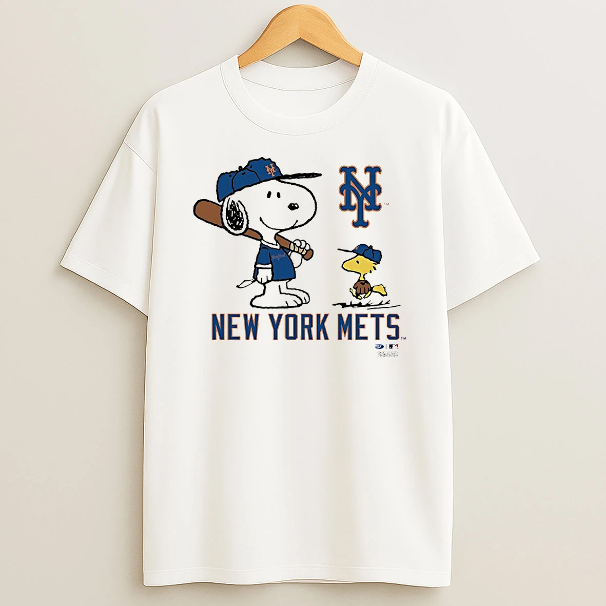 New York Mets X Peanuts Snoopy And Woodstock Circle Tshirt Hoodie